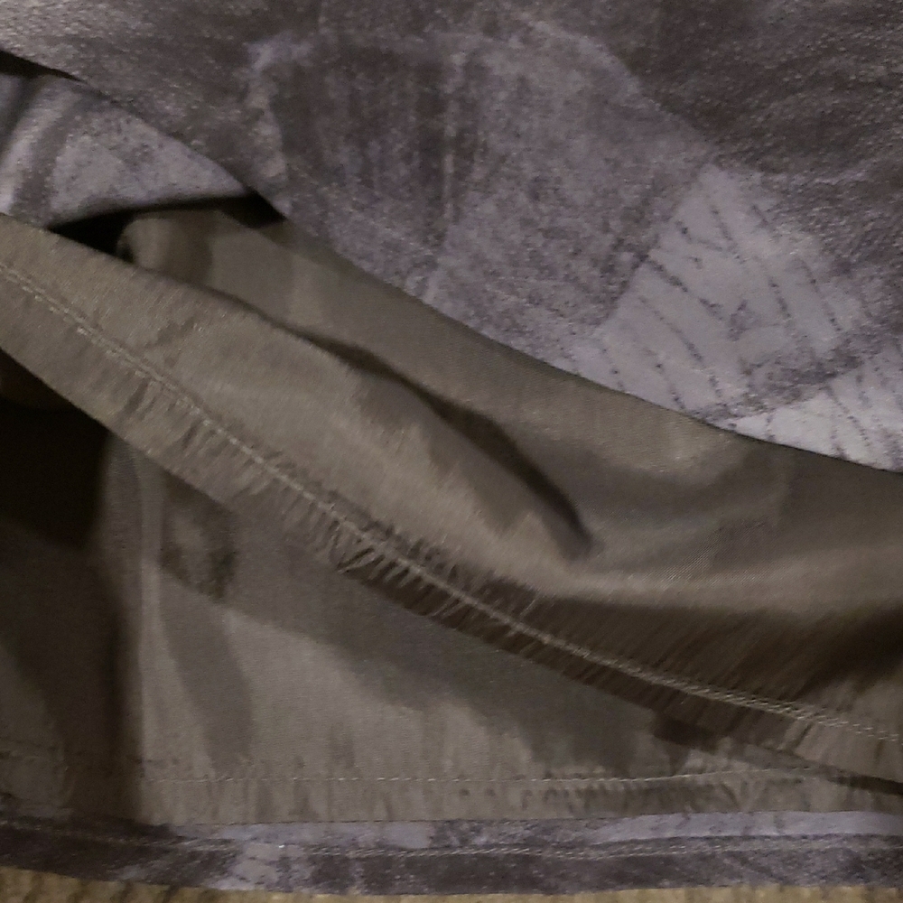 Vintage Chic Gray Patterned Lined Maxi Skirt, Siz… - image 6